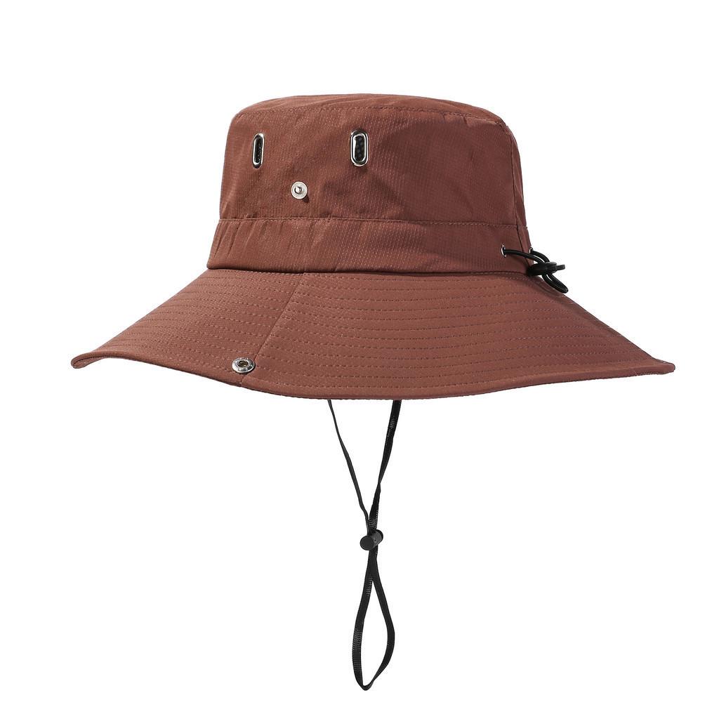 

Waterproof Outdoor Sun Hat Men Summer New Neutral Sunscreen Fishing Hat Casual Mountaineering Hat Women Black Coffee