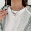Fashion Love Heart Pendant Choker Necklace for Women Silver Color Clavicle Chain Female Party Jewelry On The Neck