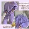 Loungewear Set 1/2plus Women's Two-Piece (Purple, XXL)