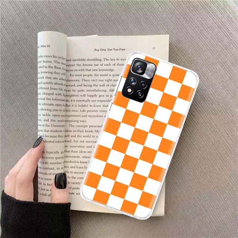 Retro Classic Chess Board Grid Phone Case For Redmi Note 13 12 Pro Plus 14 15 Pro 5G 11 11T 11E 11S 10 Pro 10S 9 9S Cover Cell C