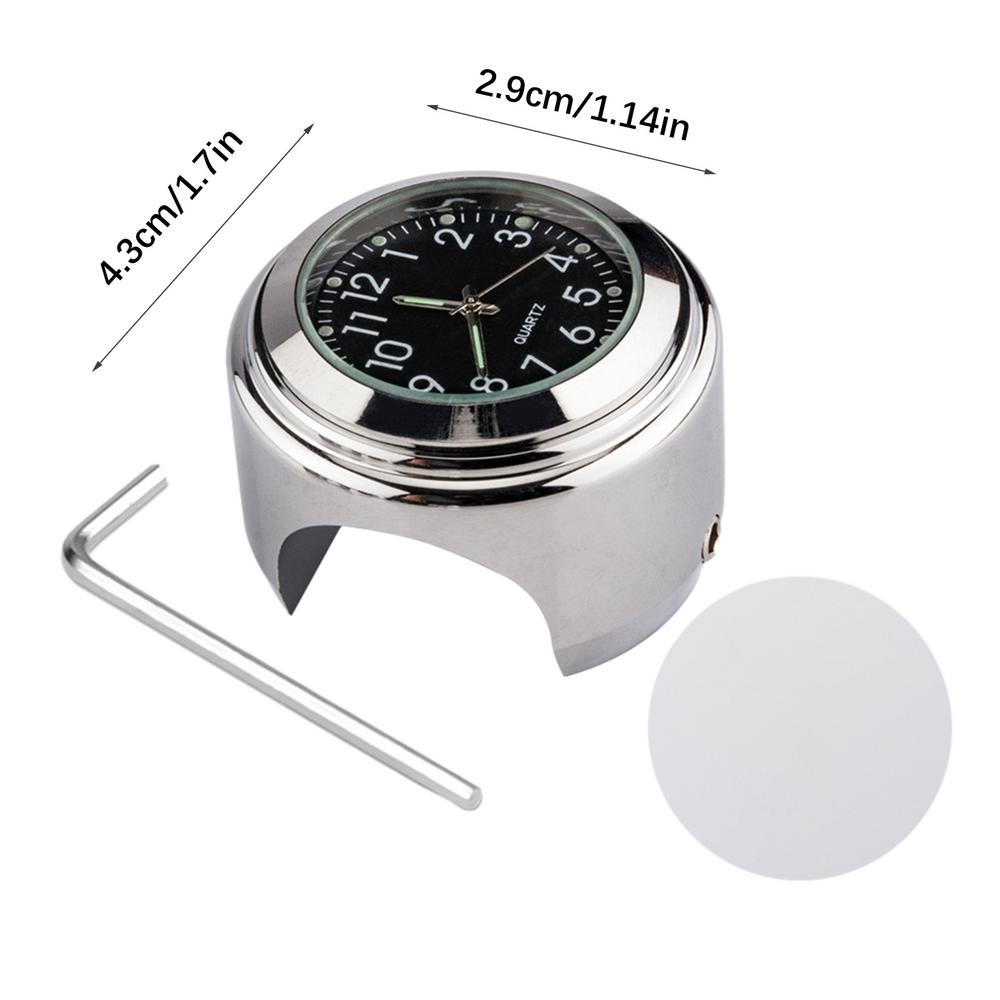 Misuratore di temperatura preciso con orologio impermeabile che si illumina al buio e antiscivolo, adatto per manubri da 22-25,4 mm