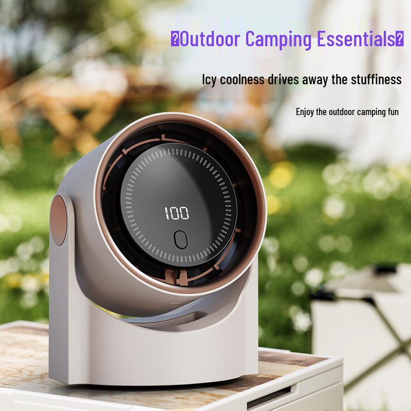 Bladeless Digital Display USB Charging Desktop Fan, Wall-Mountable & Portable