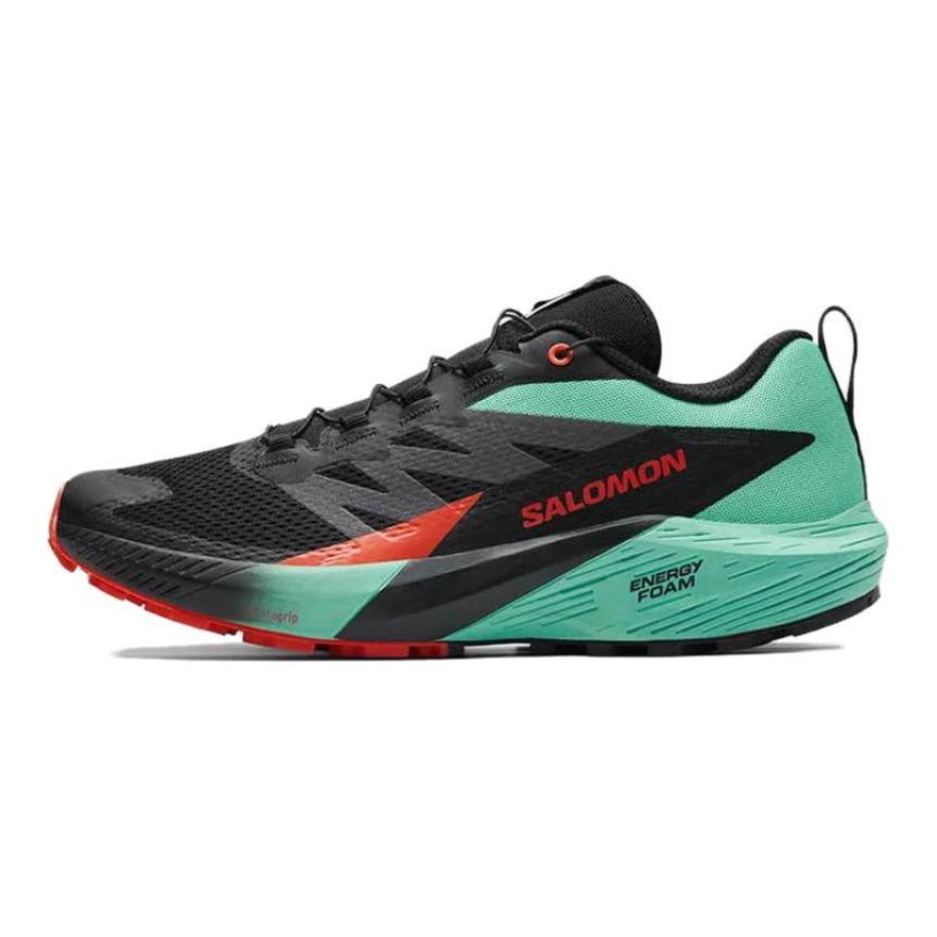 SALOMON Sense Ride 5 Cushioning, Breathable, Lightweight Low top Casual City Commute Running Shoes Men's Black Sneakers 476982