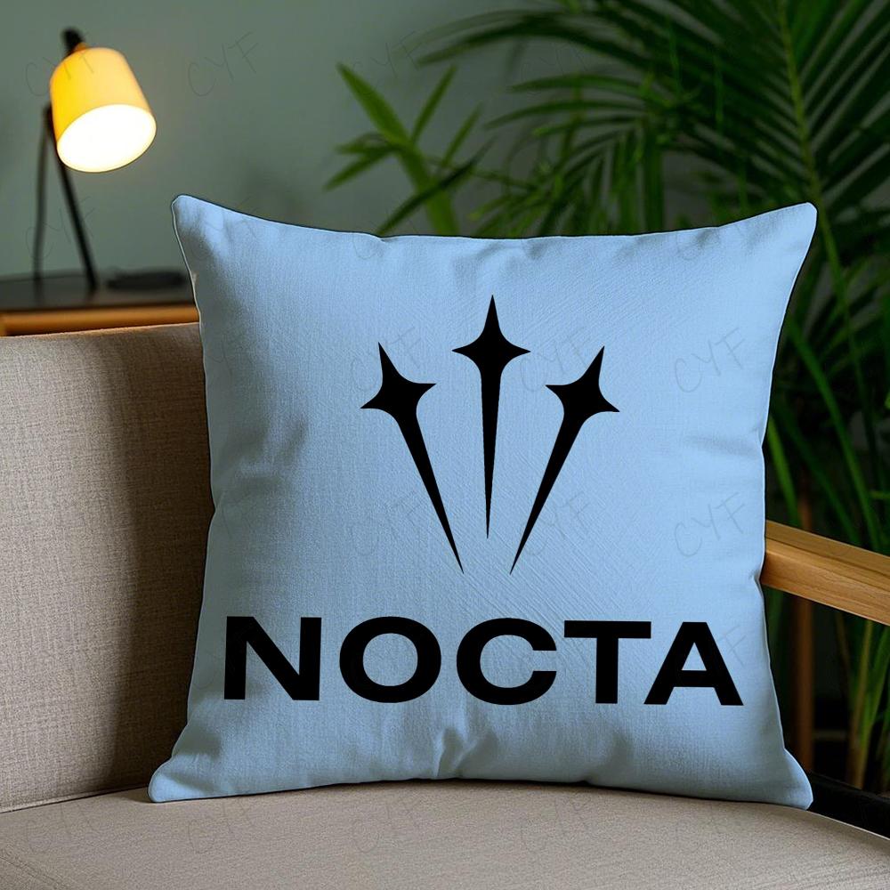 Nocta Fashion Luxury N-NoctaS-S Pillow Case Anti-dustmite Pillowcase Invisible Zipper Silky Short Plush Sofa Cushion Cover