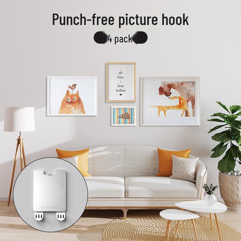 Pengyi No-Punch Hanging Nails for Wedding Photos - Non-Marking Wall-Mounted Picture Frame Hooks