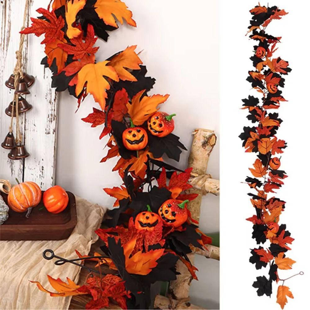 Silk Halloween Leaf Vines Plastic Artificial Hanging Vine Garland Home Decor