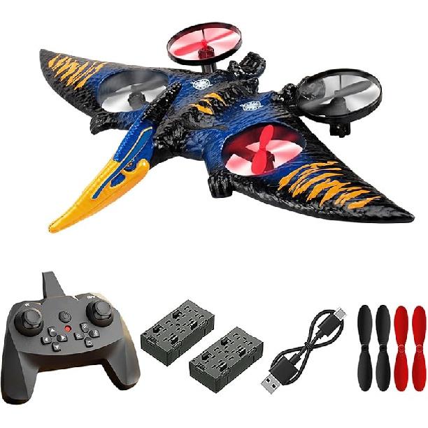 Pterodactyl Dinosaur Toys Drone for Kids,Easy To Fly Dragon Remote Controlled Aircraft,Flying Toys Birthday Gifts for Boys,Hobby RC Plane for Kids