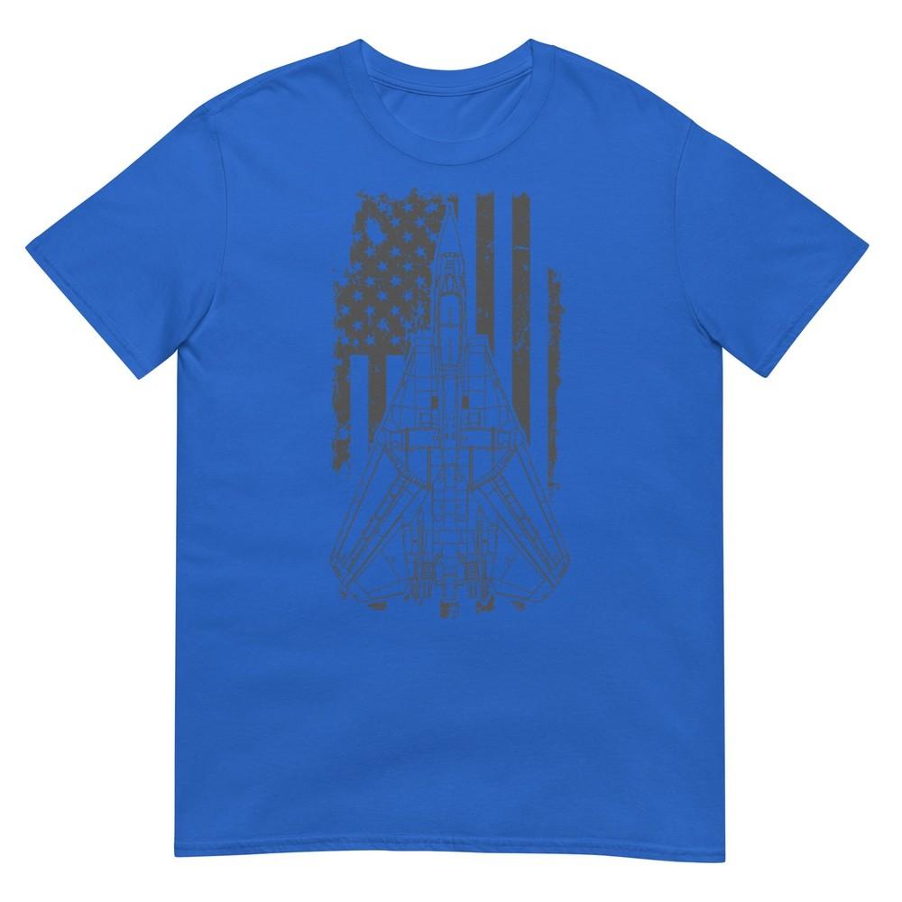 F14 Tomcat Jet Fighter Vintage American Flag 14th July Tshirt