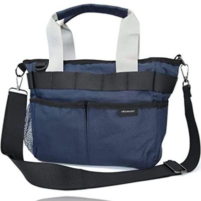 Sac rond LINOLUNA avec bandoulière, fourre-tout rond, sac de golf, pochette ronde, sac de golf, pochette ronde, hommes et femmes [ceinture étanche] (Marine)