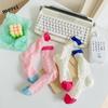 Summer Thin Mid-calf Socks, Women's Mesh Hollowed-out Color-blocking Pile Socks, Dopamine Color Series, Cute Long Socks for Girls, Trendy