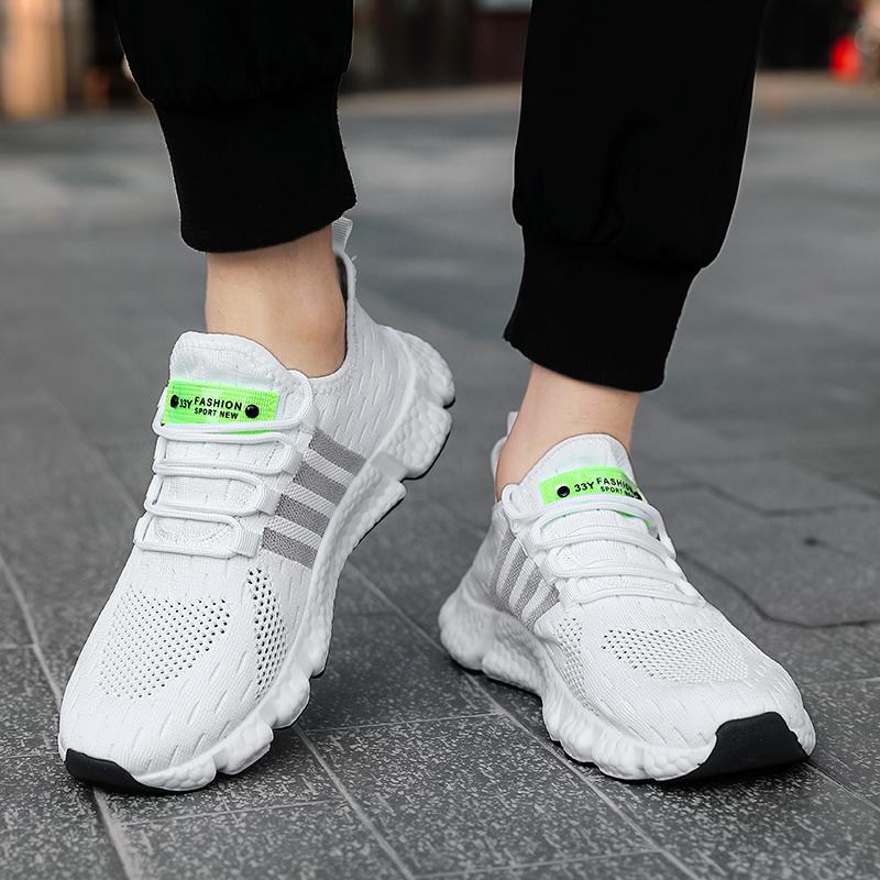 Scarpe sportive casual da uomo, traspiranti, leggere, da ginnastica, da esterno, in rete, nere, da corsa, da jogging, da tennis, da passeggio