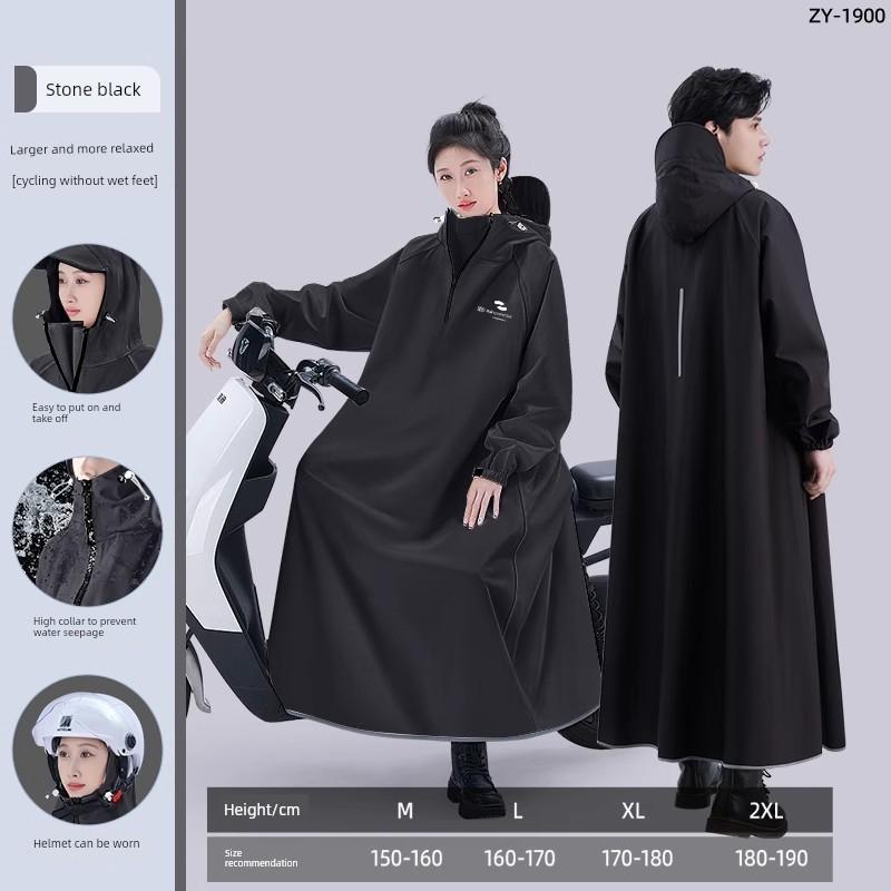 Impermeabile per Scooter Elettrico, Stile Adulto Donna, Impermeabile Lungo a Copertura Totale per Persona Singola, Antitempesta, Nuovo Modello 2026, Specializzato per il Ciclismo