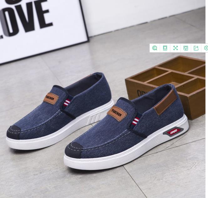 Fashion Men Casual Shoes Yuechen New Old Beijing Cloth Denim Men Sneakers Non-slip Wear-resistant Low-top Canvas Shoes