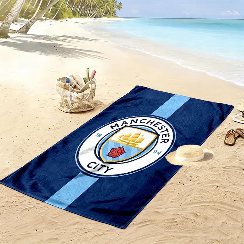 Wild MCFC Victory Print Beach Towel, Large Soft Quick Dry Towel for Beach Camping Swimming