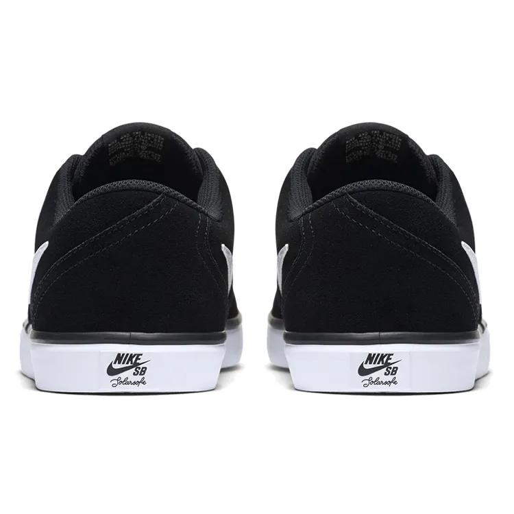 Nike Check Solar SB 'Black' (Unisex) Black / White Skate Shoes 843895 001