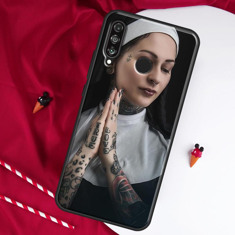 Sexy sleeve tattoo girl For Huawei Nova 10 SE 9 5T 12s 12i 11i Y91 Y90 Y60 Y70 Y72 Y61 P20 P30 P40 Lite P60 Pro Case