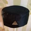 Wear Resistant Chef Flat Top Caps Mesh Head Circumference Breathable Sushi Cap  Both Sexes Chef
