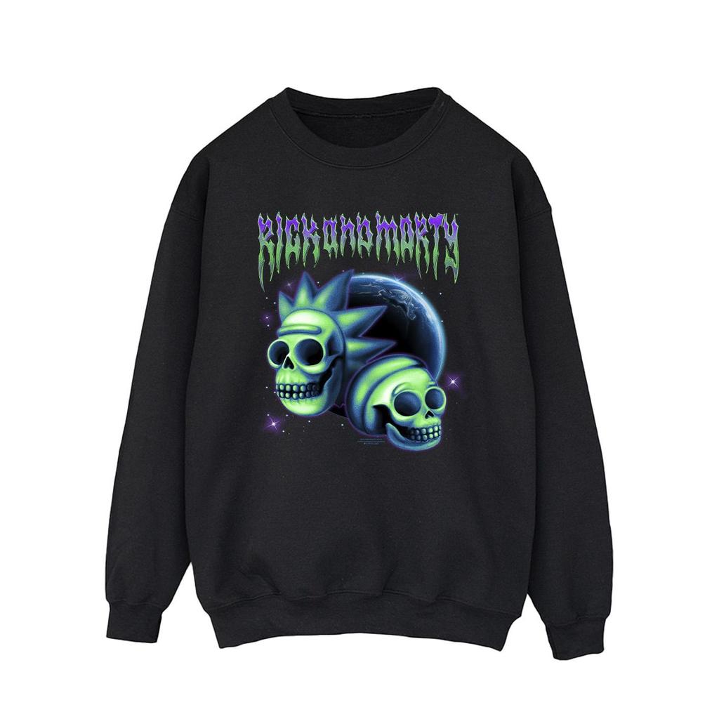 Rick And Morty Mens Space Skull Sweatshirt