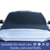 Windshield Cover With Magnetic Edges For Ice Snow Wiper Protector With Earmuffs