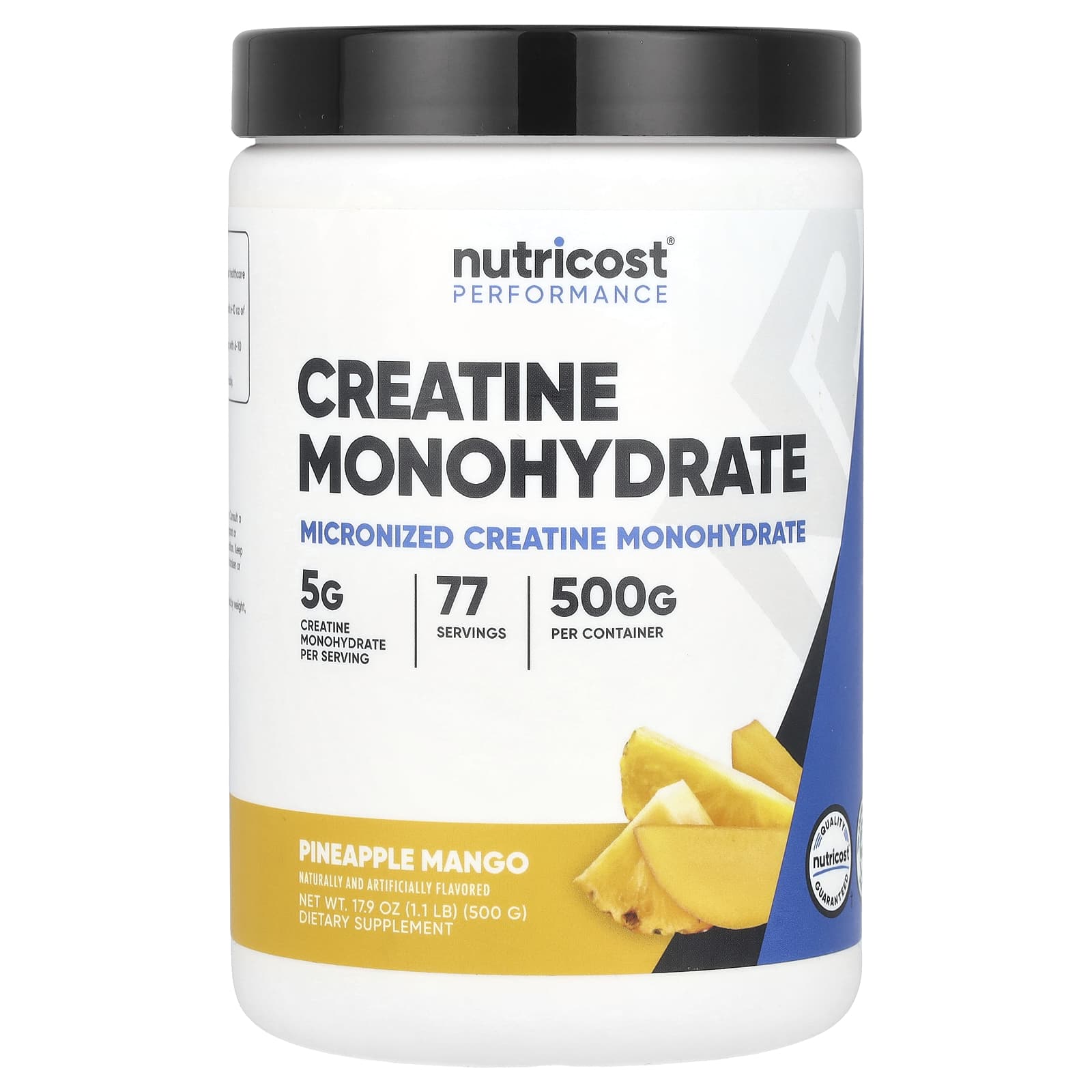 

Athletic Performance, Creatine Monohydrate, Pineapple Mango, 500G (1.1Lb)