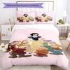 3pc Cinderella and Snow White Cartoon Children's Duvet Cover Set - Super soft (1*Duvet Cover + 2*Pillowcase, Without Core)