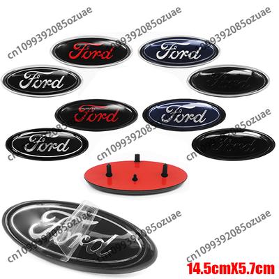 14.5cmX5.7cm Car Styling Front Hood Emblem Rear Trunk Badge Grille Logo Badge Accessories For Mondeo MK2 MK4 F150 F250 F250