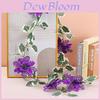 Christmas Garland With Glittering Leaves For Holiday Home Decor