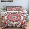 Geometric Mandala King Queen Duvet Cover Boho Ethnic Style Bedding Set for Teens Adults Mediterranean Soft Polyester Quilt Cover