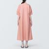 MUJI Cool Broad Pullover Short Sleeve Dress BC2JBA4S Orange Stripe L Women's Women's Women's