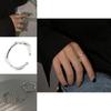 Chic 925 Sterling Silver Geometric Adjustable Ring High-end Aesthetic For Women Gift Option