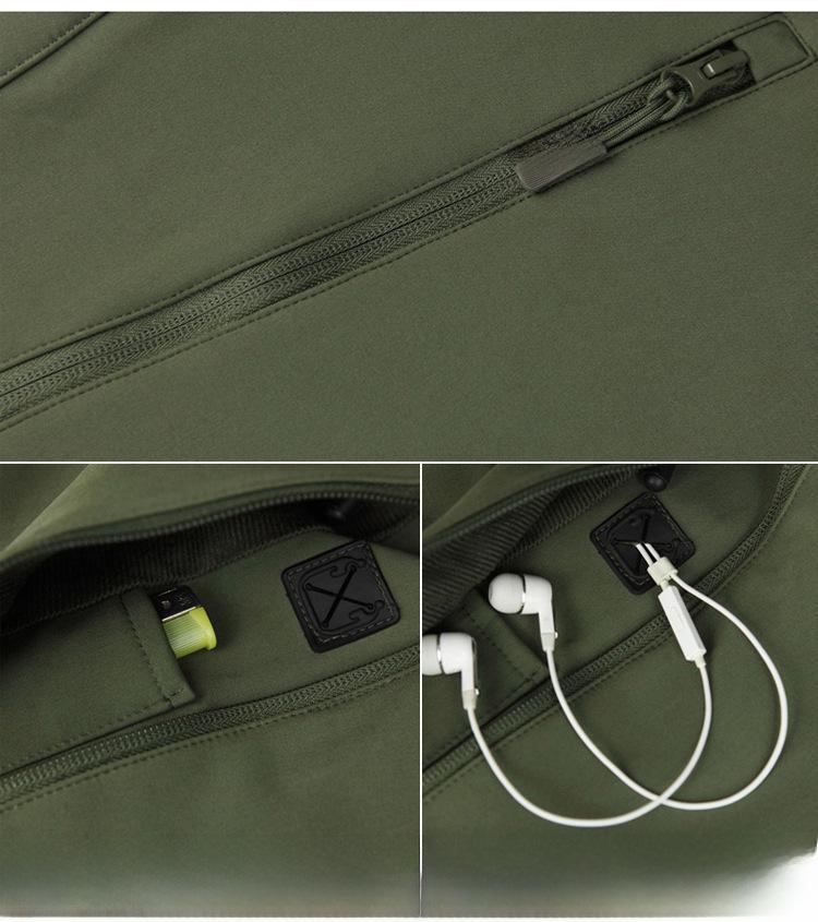 Men's Waterproof Windproof Soft Shell Jacket for Autumn/Winter - Warm, Velvet-Lined for Mountaineering, Skiing, and Cycling.