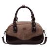 Premium sense retro contrasting color portable bowling bag women 2025 new trendy shoulder bag versatile messenger bag