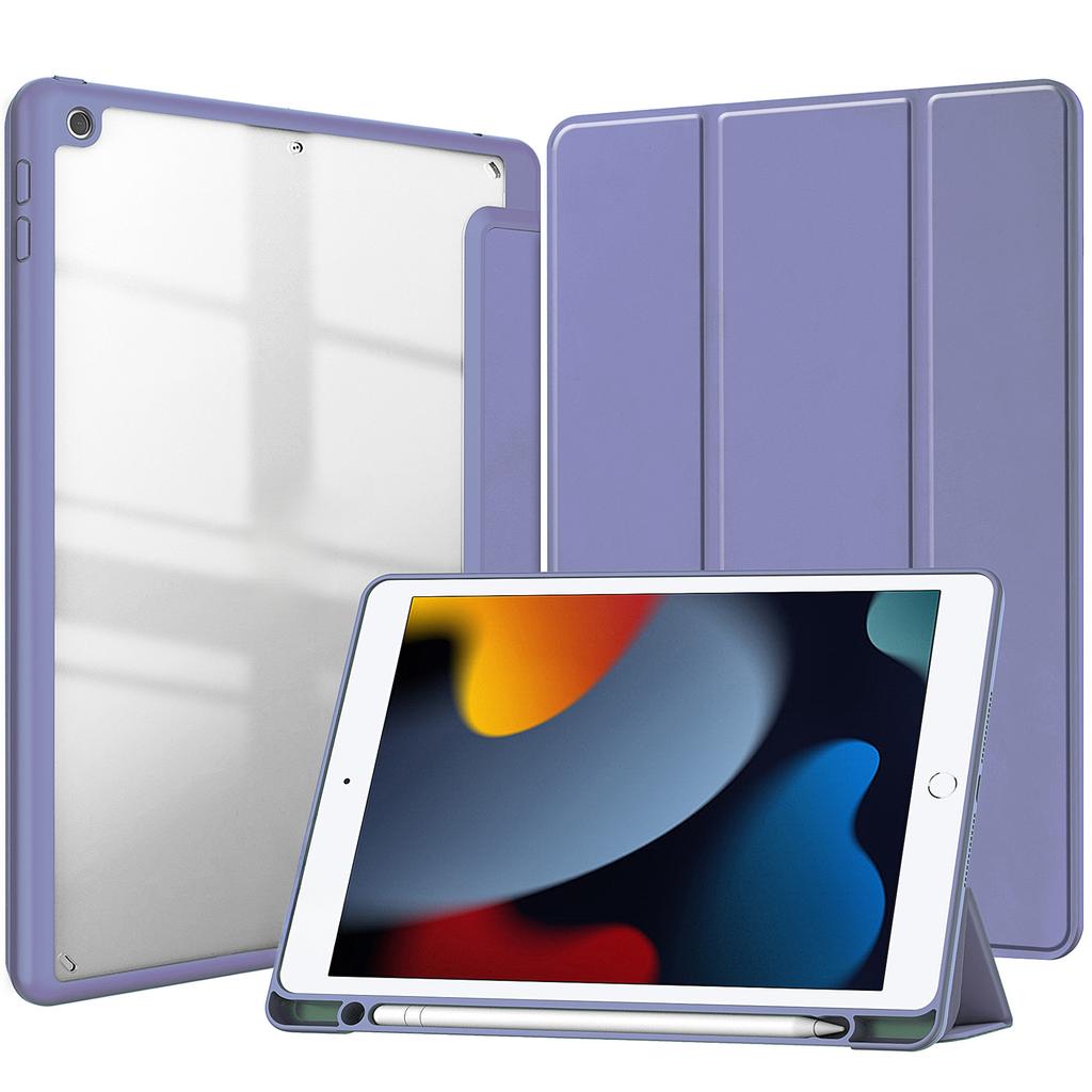 For iPad 10.2 Protective Case with Pen Slot, Acrylic Tablet Cover, Air 4/5