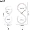 8Pcs Stylish & Durable S-shape Hanger Hooks Multifunctional Kitchen Home Enduring Organizer S Windproof Hooks Lock Hanger Hooks