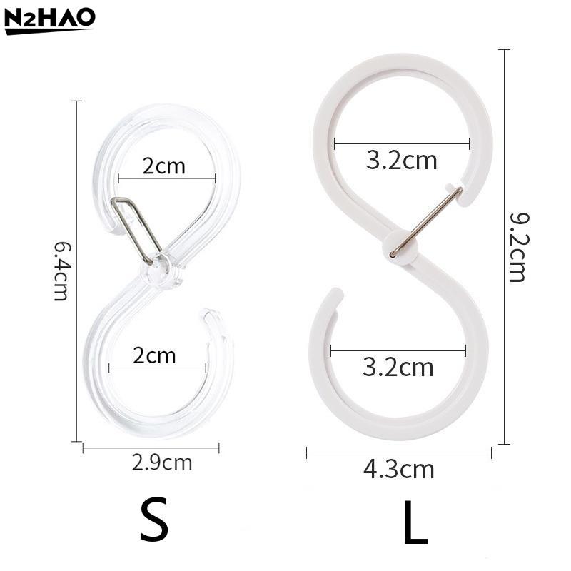 8Pcs Stylish & Durable S-shape Hanger Hooks Multifunctional Kitchen Home Enduring Organizer S Windproof Hooks Lock Hanger Hooks