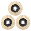 2Pcs 7/8 Inch Wool Polishing Wheels Buffing Pads Angle Grinder Accessories Grinding Disc forMetal Glass Ceramic Polishing