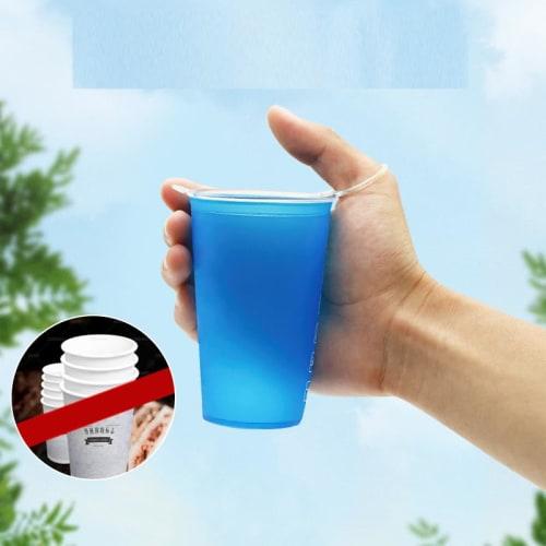 Collapsible Water Cup, Collapsible Water Bottle, Soft Flask, Portable Hydration Bottle, TPU Cup, BPA-Free, Lightweight, Easy to Clean, Flexible, Wear-