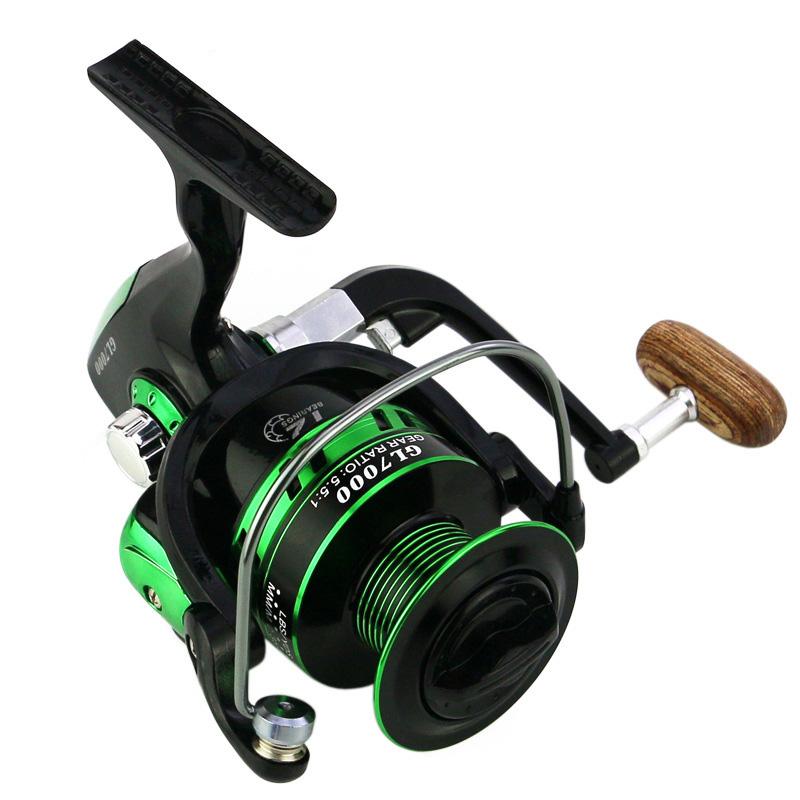 NEWEST Portable Spinning Reel 12BB Ball Bearings Spinning Fishing Reel 5.5:1 Right/Left Metal Spool Fishing Tackle Waterproof and Corrosion Resistant
