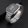 Compatible with Apple Watch Series 10 (46/40/41/44/45mm) Stainless Steel Three-Bead Strap + Full Coverage PC Case