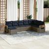 VidaXL Garden Lounge Set with Cushions 8 Pcs, Patio Sofas, Furniture Set, Outdoor Terrace Furniture, Grey 3227090