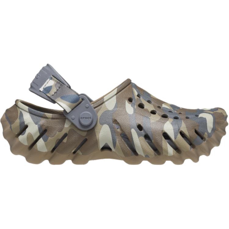 Crocs Echo Clog Redux Clog Fashionable Comfortable Non-Slip Durable Low-Top Sandals Kids clogs Brown Blue 209118-025