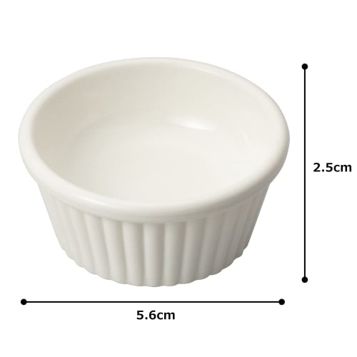 Unbreakable, Heat-resistant Cocotte, Perfect for Adding a Touch of Class To Your Dining Table. White, 6cm Diameter X 3cm Height, 25cc Capacity, Pack O