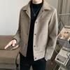Giacca da Uomo Autunno e Inverno Stile Coreano Trendy Slim Casual di Lana Corta da Uomo Spessa di Lana Versatile per Uomo