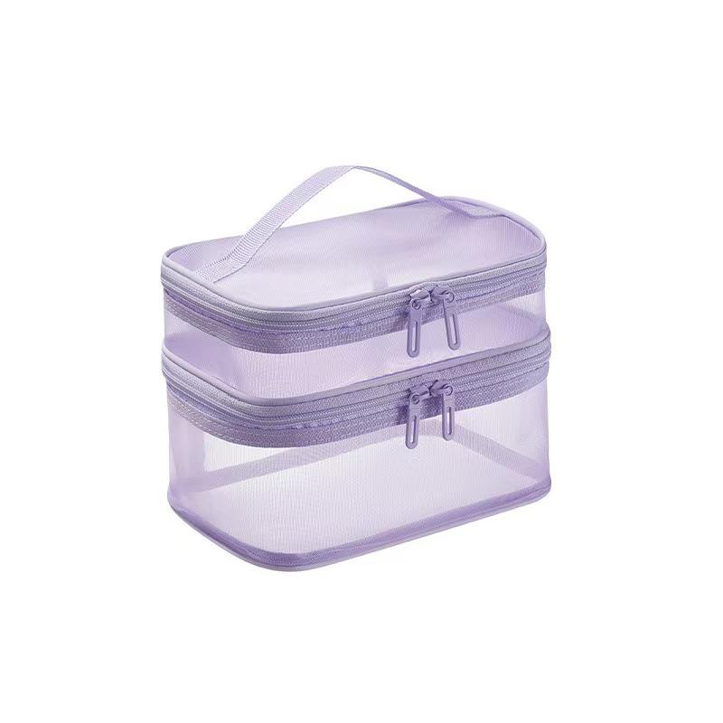 Large Mesh Makeup and Toiletry Bag - Portable, Travel-Friendly, Customizable Logo