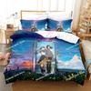 Comforter New 3D Anime Suzume No Tojimari Bedding Set Printed Bed Set With Bed Single Double Queen Super King Size