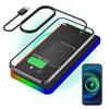 20W Fast Wireless Phone Charger Car Charging Pad with Non-Slip Base 8 Ambient Lights Universal Phone Cordless Charging Mat