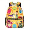 Mochila Estampada, Mochila Escolar Fofa de Desenho Animado, Mochila Grande Capacidade para Alunos do Ensino Fundamental II e Médio