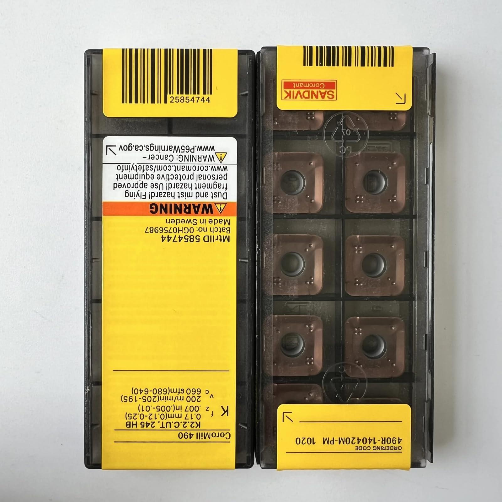 

Оригінальна Sandvik / 490R-140420M-PM 1020 / Карбідна пластина для токарного верстата з ЧПУ 10 шт.