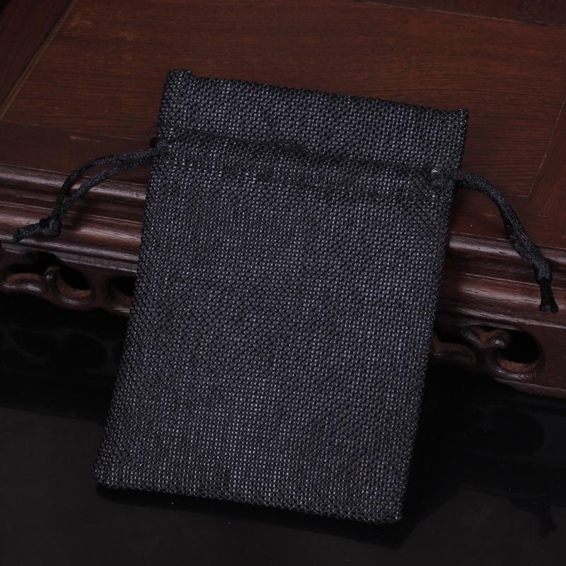 Custom Printed Linen Drawstring Sachet Bag for Jewelry Packaging and Storage