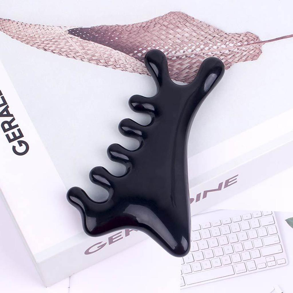 Multifunctional Resin 4 In 1 Scraping Gua Sha Massage Comb For Relaxation Skin Care And Body Therapy